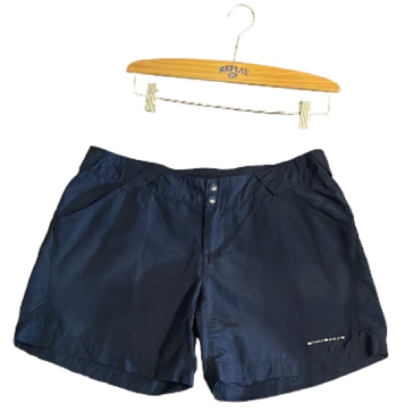Columbia Navy Blue PFG Omni-Shade Nylon Shorts Size Large - Picture 1 of 16
